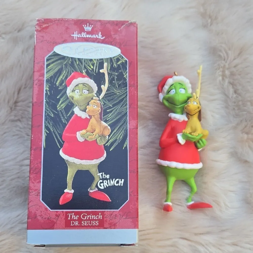 Hallmark Dr. Suess Grinch And Max Ornament, Vintage 1998
